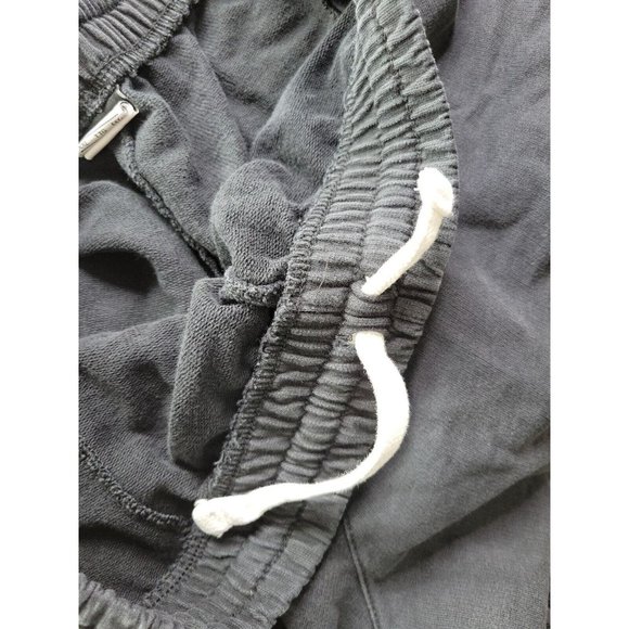 Nike Men XXL Black Sweat Short Elastic Waist Swoosh Pockets Lounge 10" - Picture 6 of 11